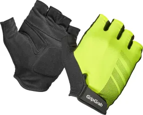 Gripgrab Ride RC Lite Padded Short Finger Summer Gloves Yellow Hi-Vis | Buy Gripgrab Ride RC Lite Padded Short Finger Summer Glo