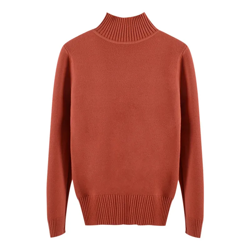 Half turtleneck knitted sweater