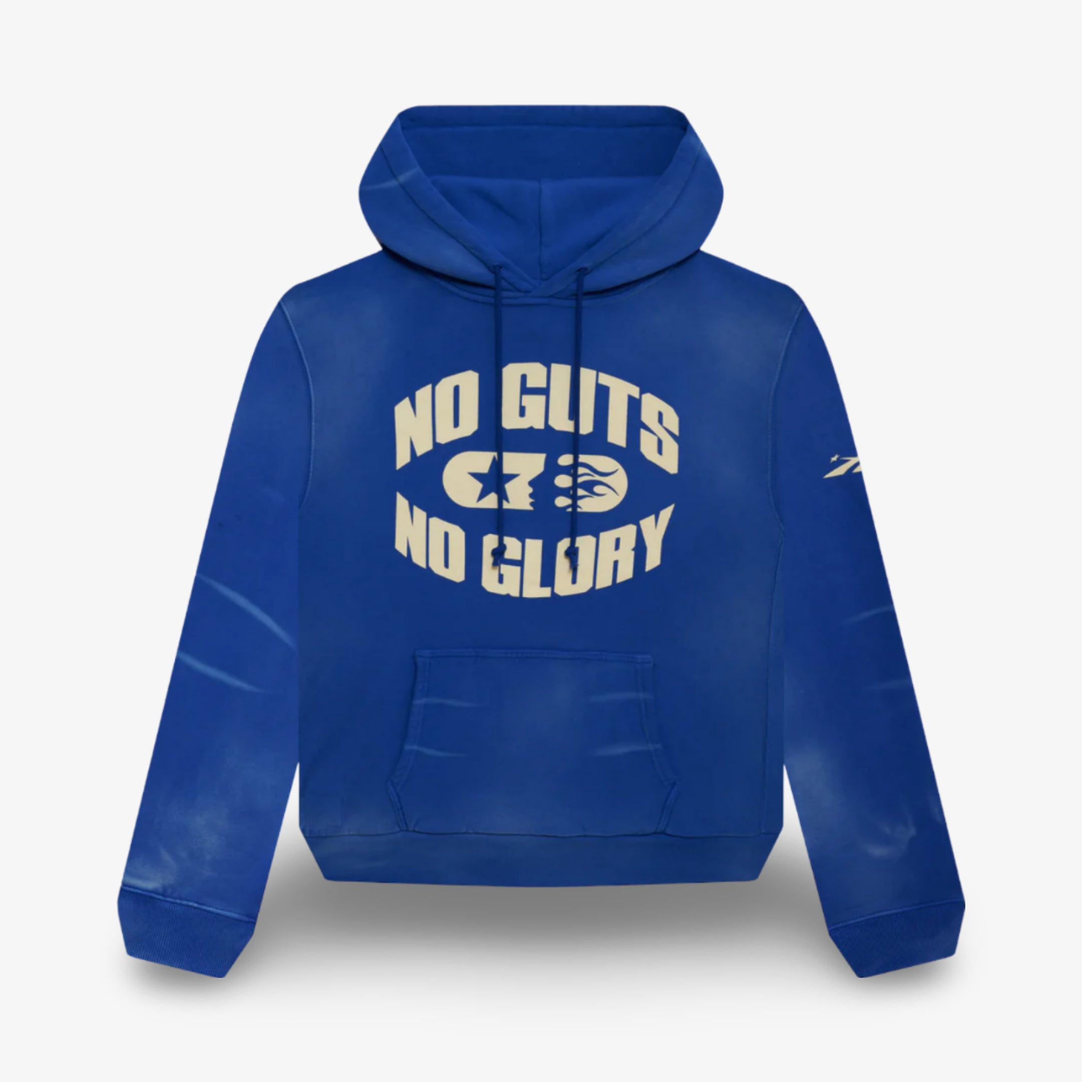 Hellstar Sports Pullover Hoodie 'No Guts No Glory' Blue SS24