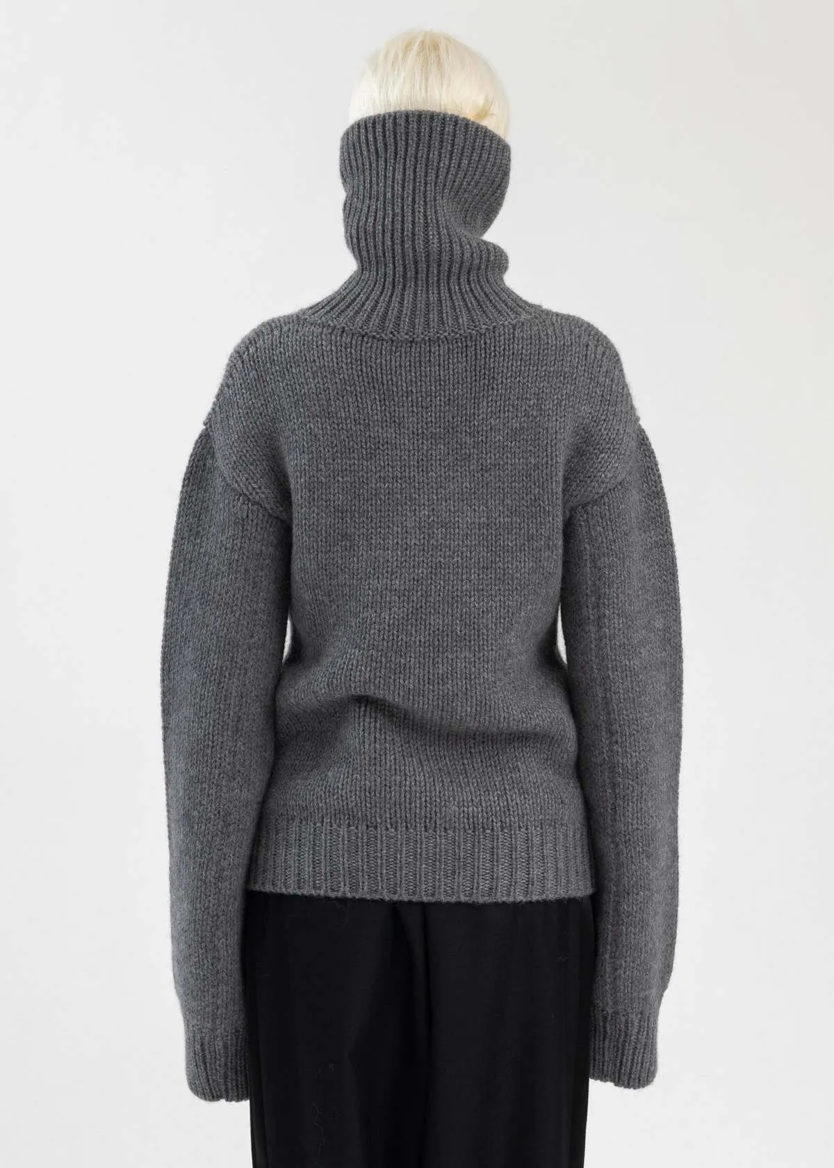 Hi-Turtleneck Sweater - Medium Grey