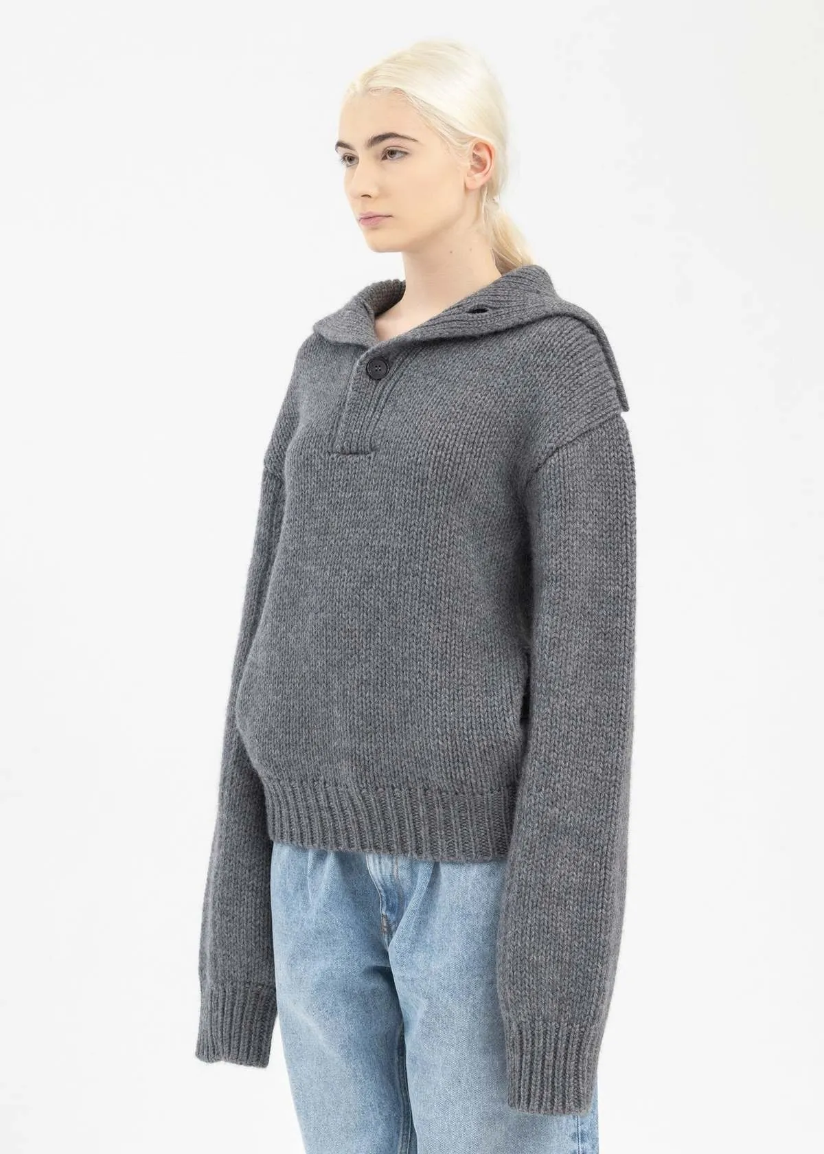 Hi-Turtleneck Sweater - Medium Grey