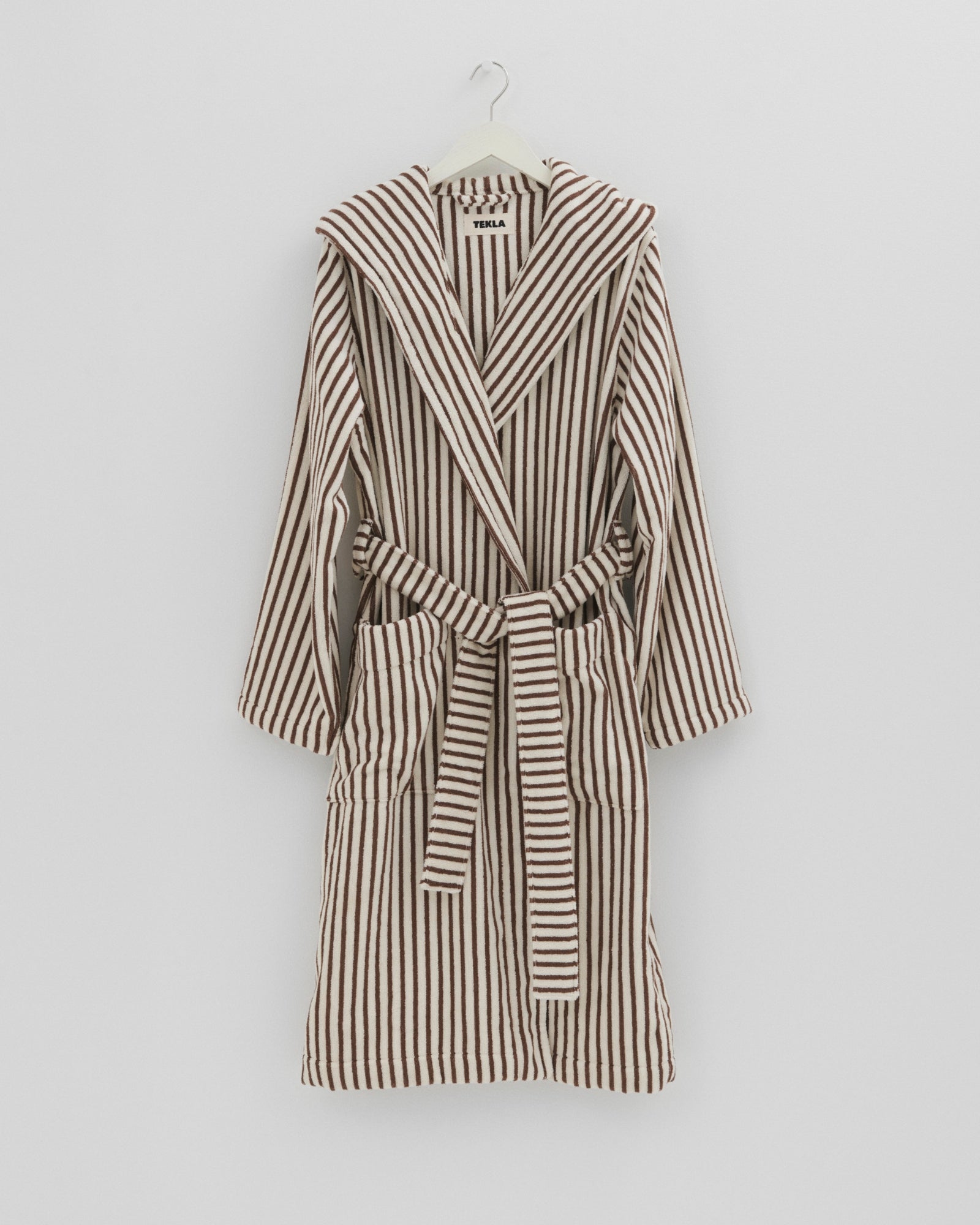 Hooded Bathrobe in Kodiak Stripes