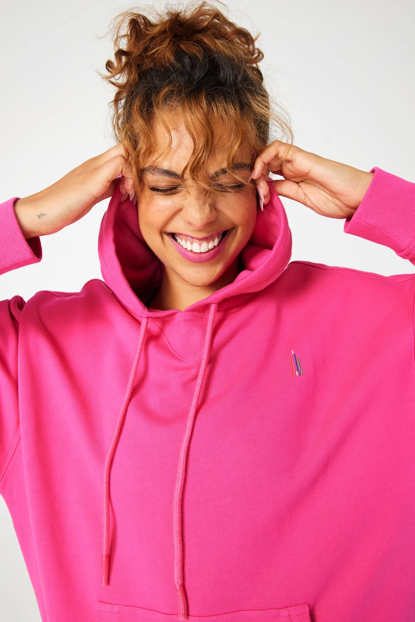 Hoodie in Terez Pink