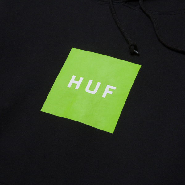 Huf Essential Box Logo Pullover Hoodie - Black