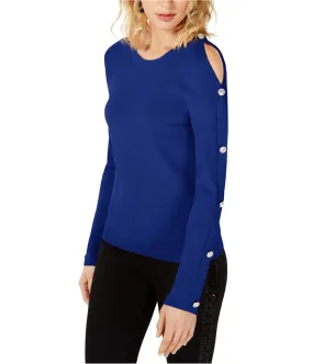 I-N-C Womens Buttoned Sleeve Pullover Sweater