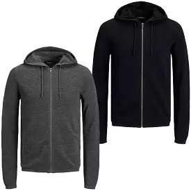 Jack & Jones Mens 'JJEHILL' Knit Zip Hooded Cardigan