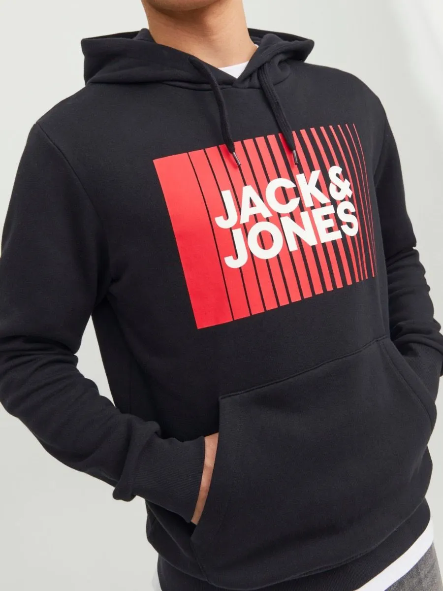 Jack & Jones Corp Logo Hooded Sweatshirts Black