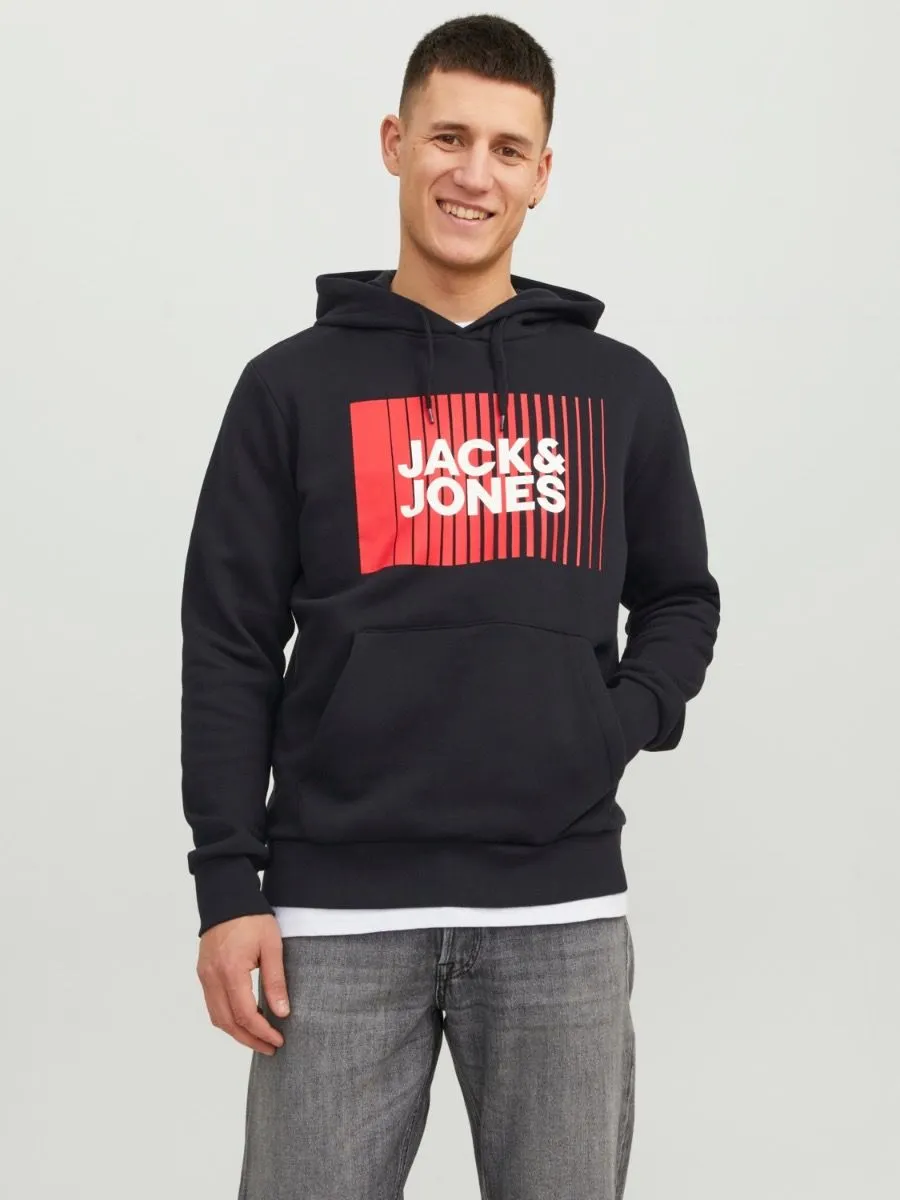 Jack & Jones Corp Logo Hooded Sweatshirts Black