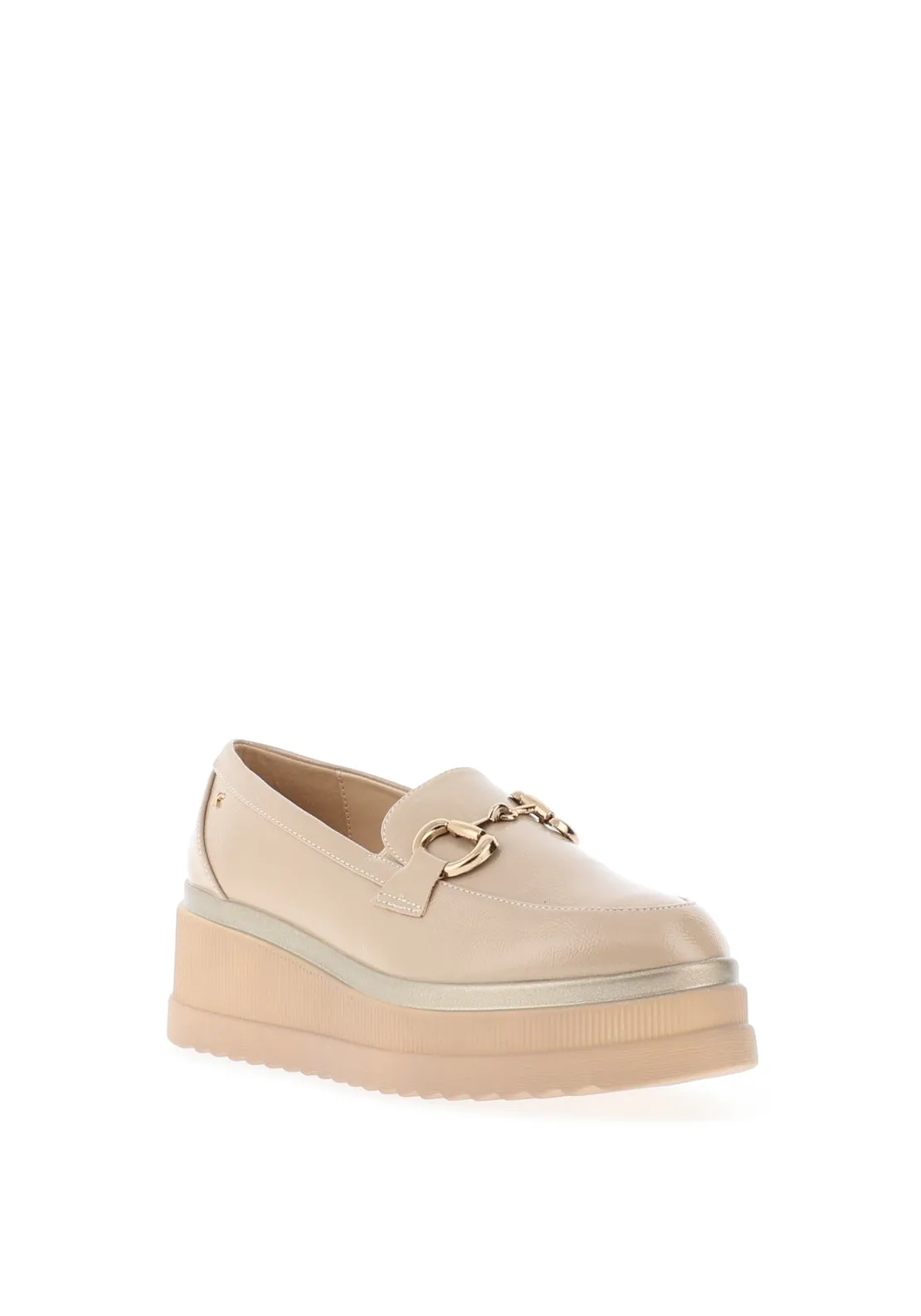 Kate Appleby Keady Platform Loafers, Beige