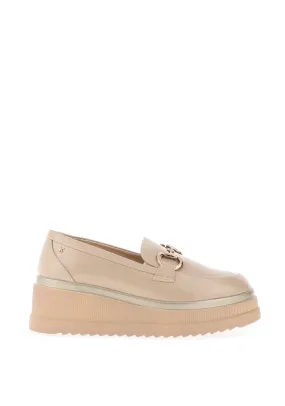 Kate Appleby Keady Platform Loafers, Beige