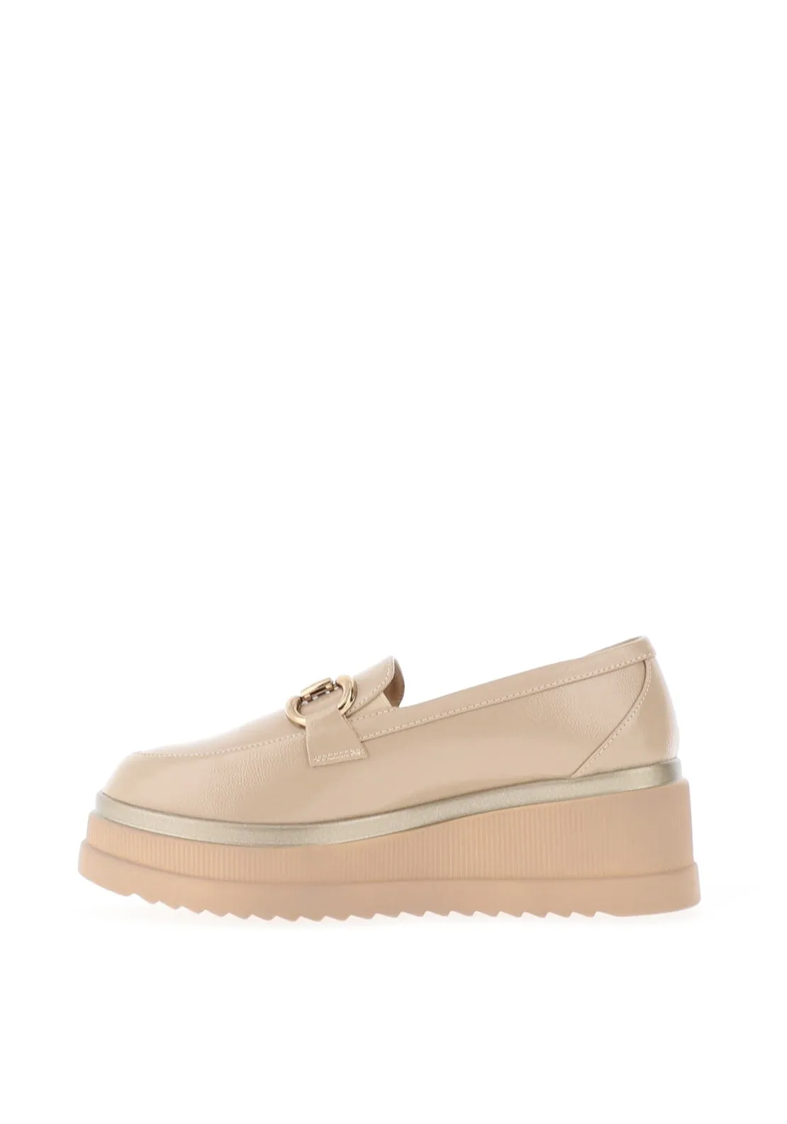 Kate Appleby Keady Platform Loafers, Beige