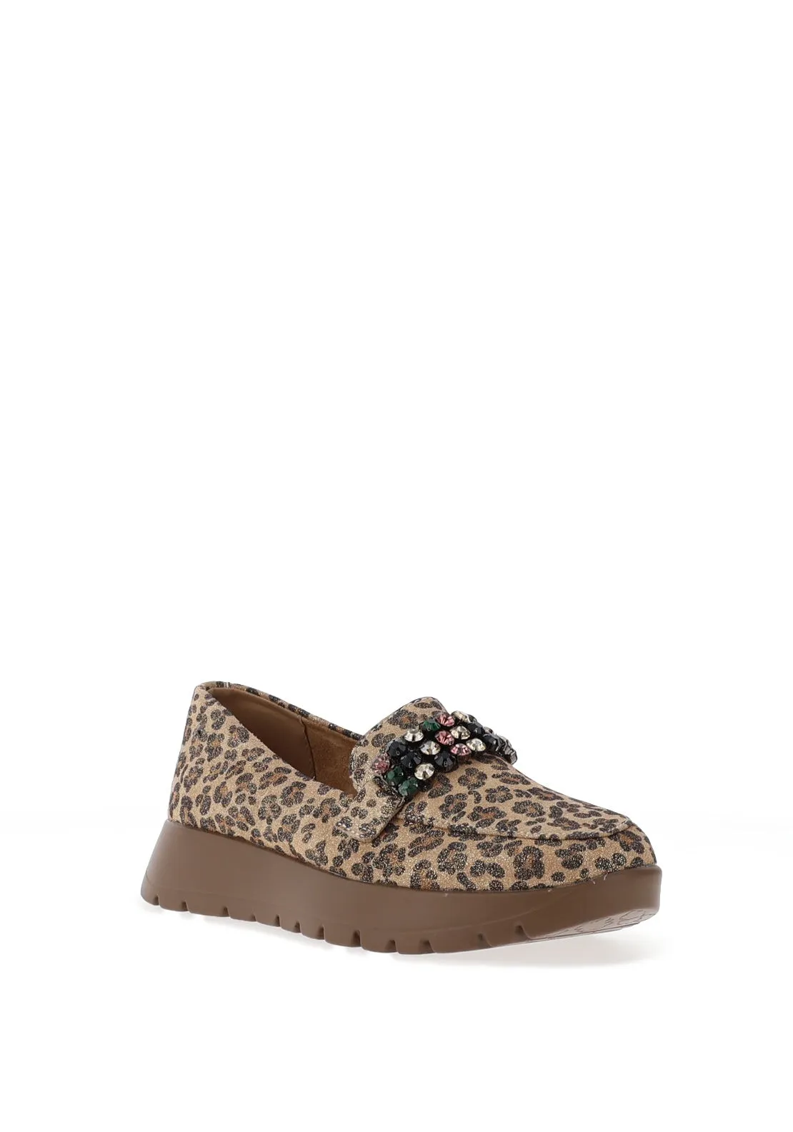 Kate Appleby Todley Embellished Loafers, Leopard Print