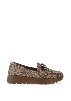 Kate Appleby Todley Embellished Loafers, Leopard Print