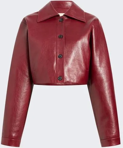 Khaite Sue Jacket Oxblood Leather