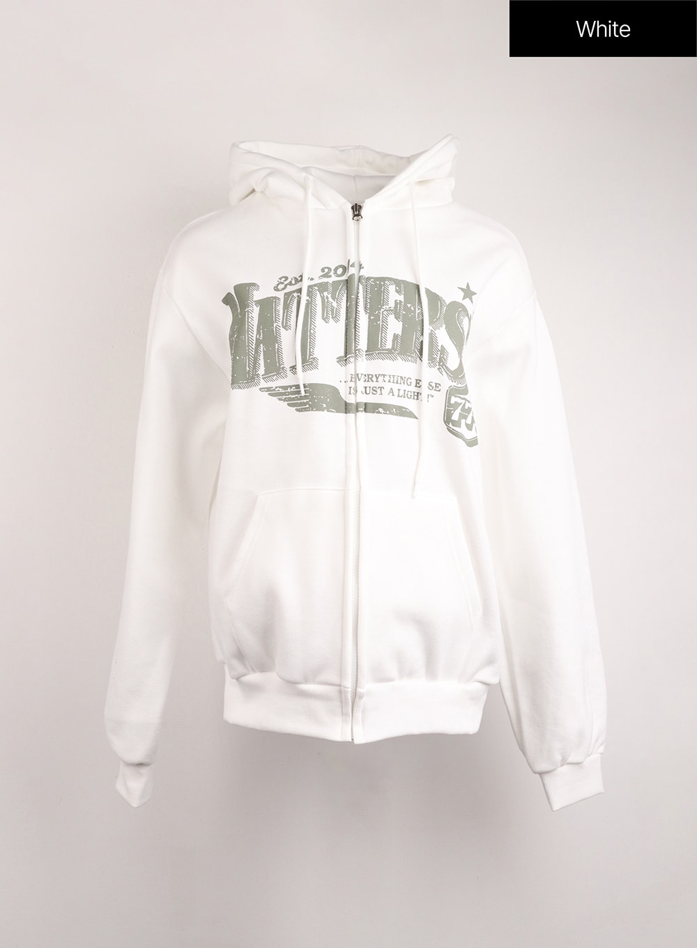 Lettering Zip-Up Hoodie IJ410