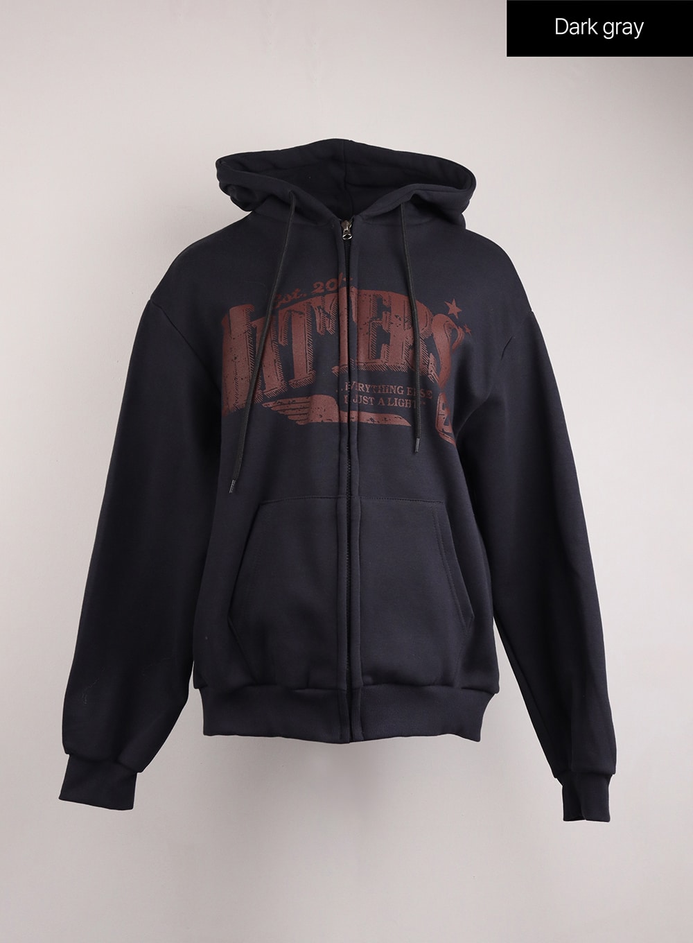 Lettering Zip-Up Hoodie IJ410