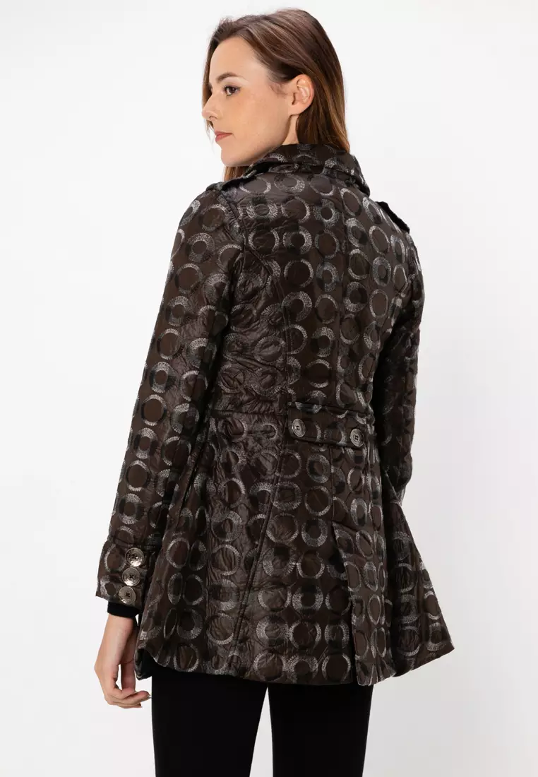 Lois LOIS LJK LADIES PATTERN TRENCH COAT