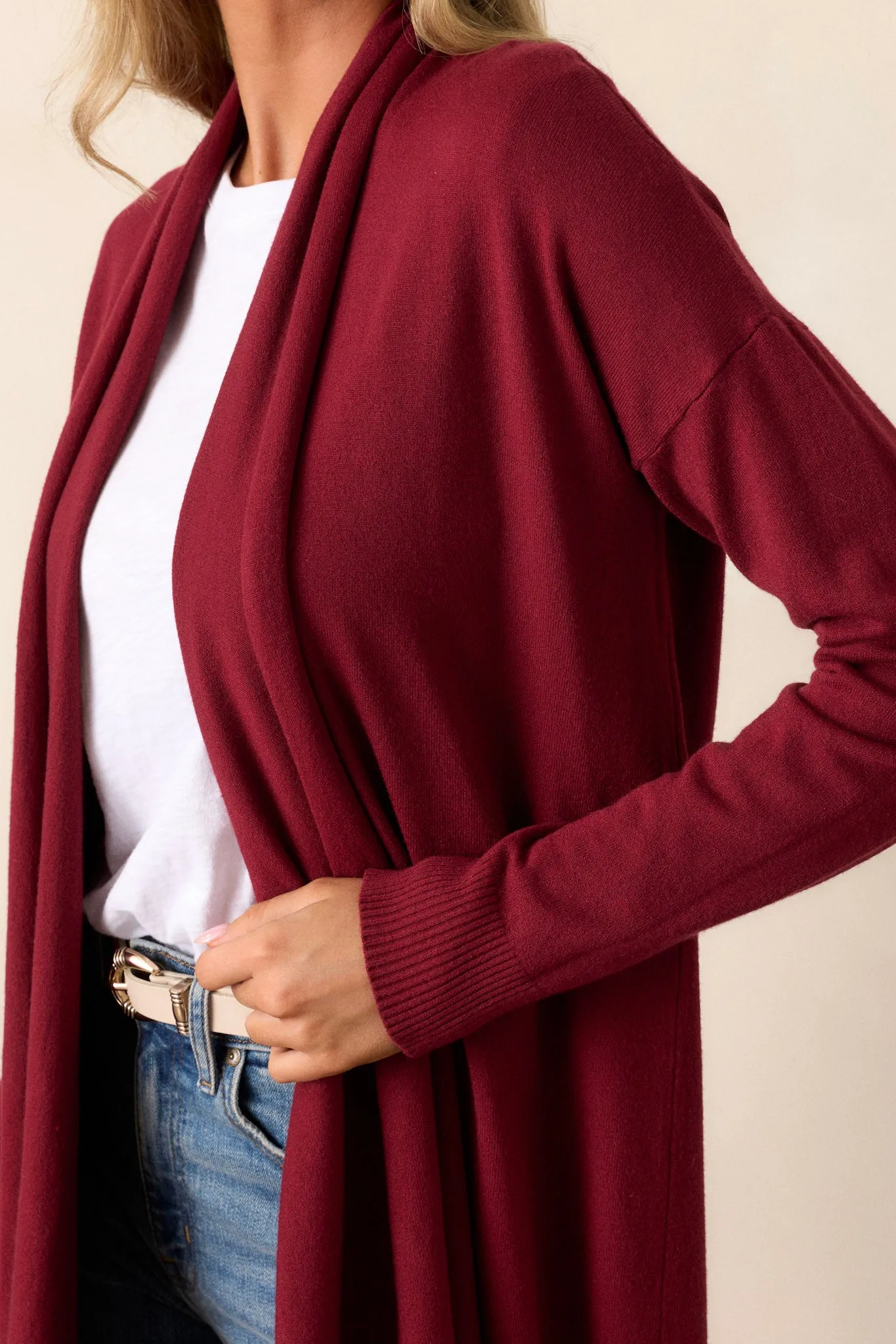 Lovely Weather Sangria Cardigan