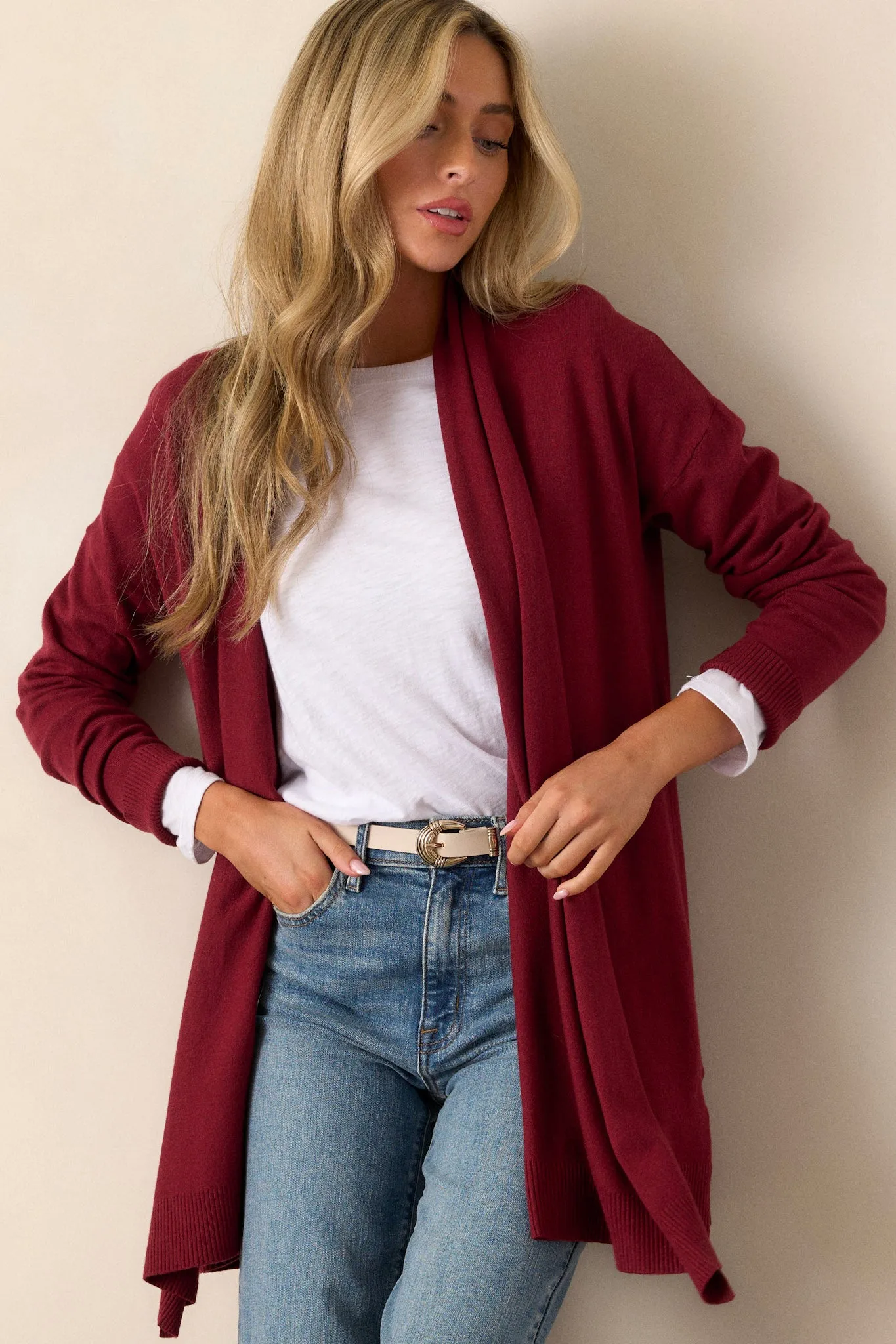 Lovely Weather Sangria Cardigan