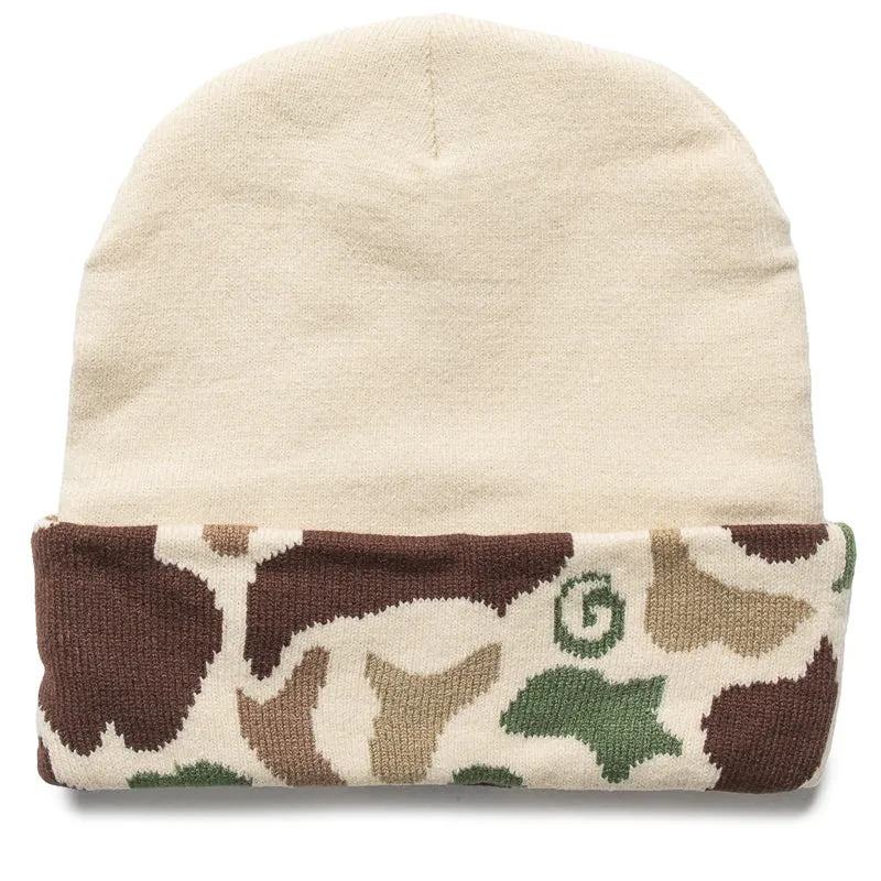 Malbon Golf Ghost Beanie - Sand