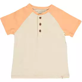 Me & Henry - Peach & White Beacon Raglan Tee