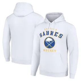 Men's Buffalo Sabres Starter White  Logo Pullover Hoodie