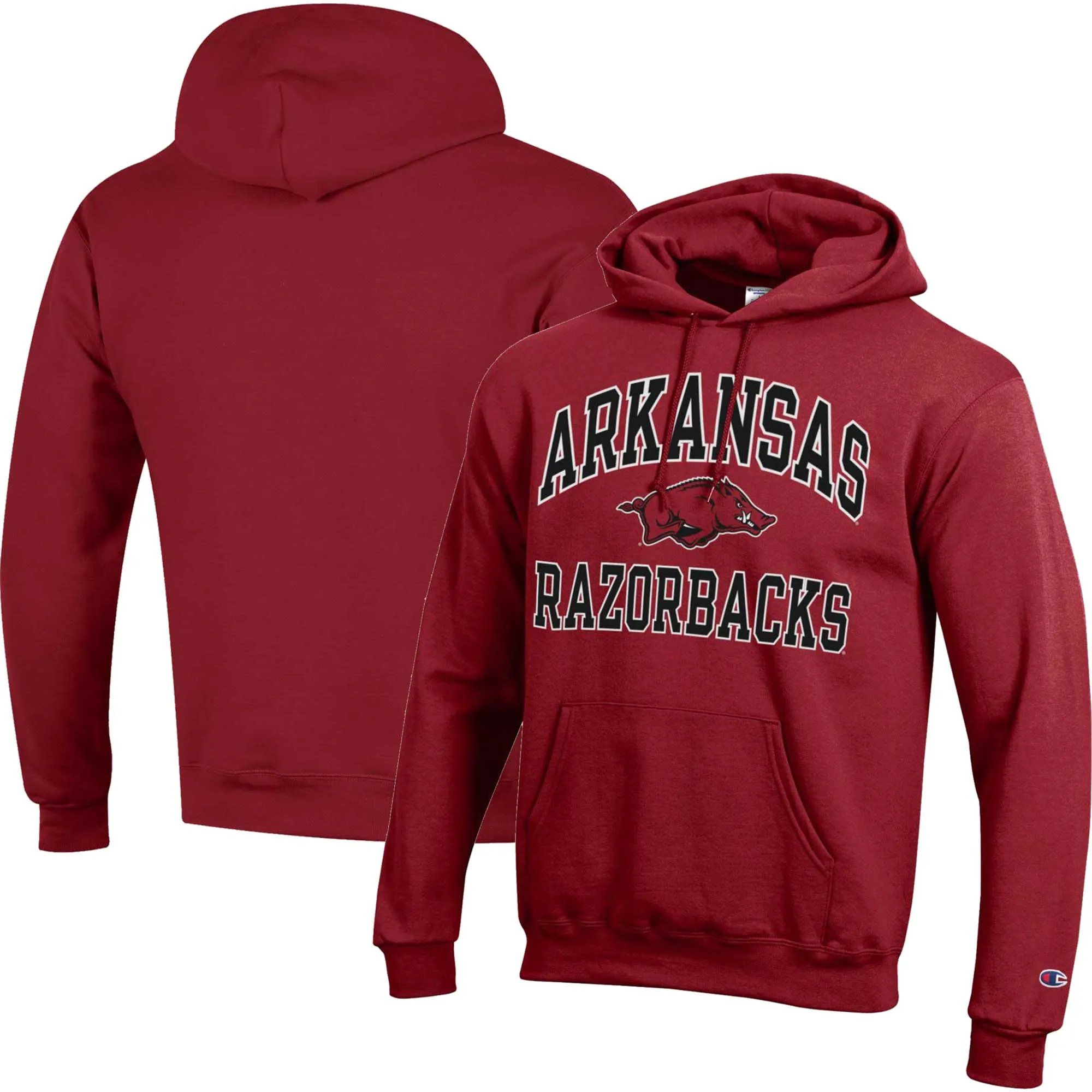 Men's Champion Cardinal Arkansas Razorbacks High Motor Pullover Hoodie