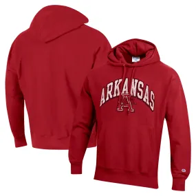 Men's Champion Cardinal Arkansas Razorbacks Vault Late Night Reverse Weave Pullover Hoodie