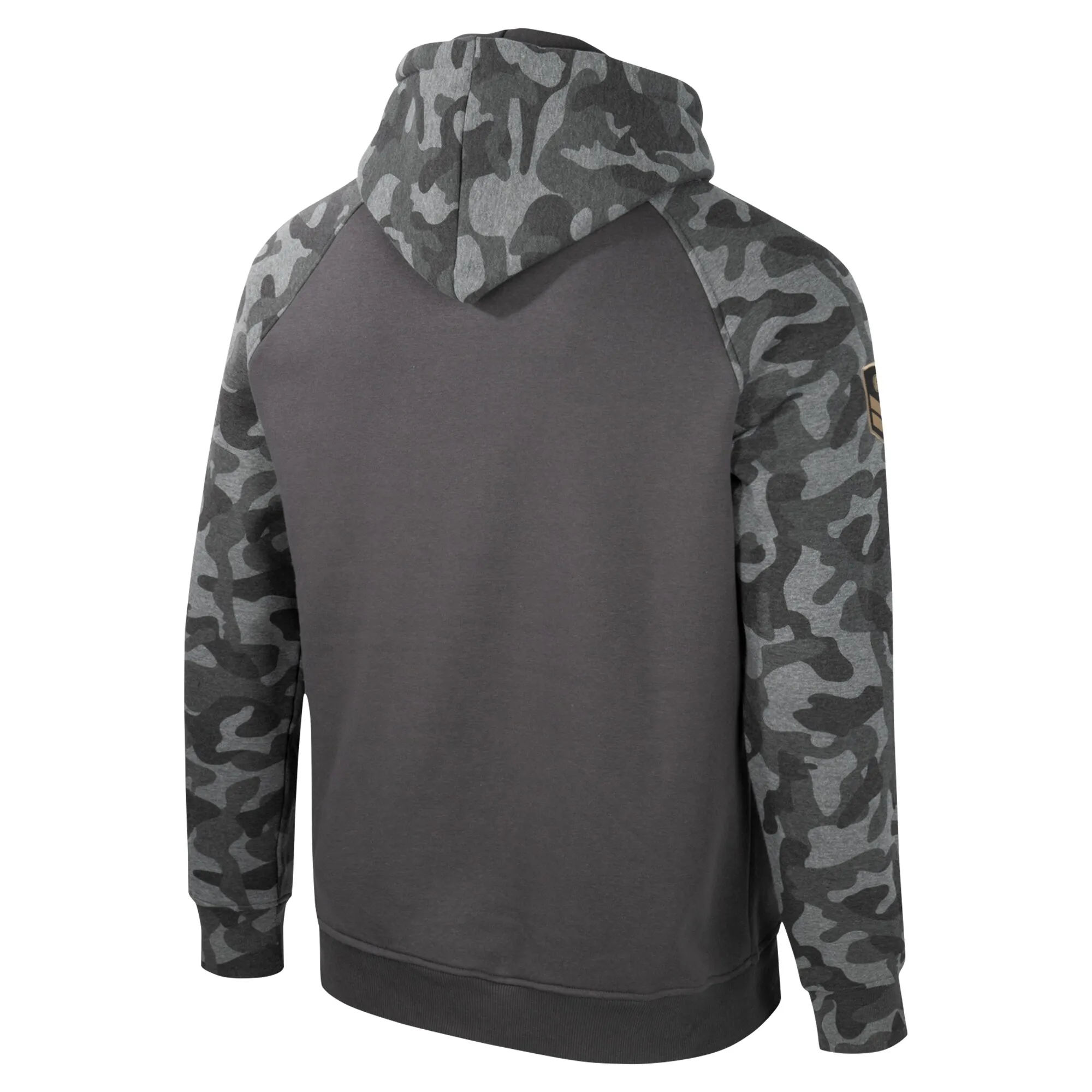 Men's Colosseum Charcoal Arkansas Razorbacks OHT Military Appreciation Camo Raglan Pullover Hoodie