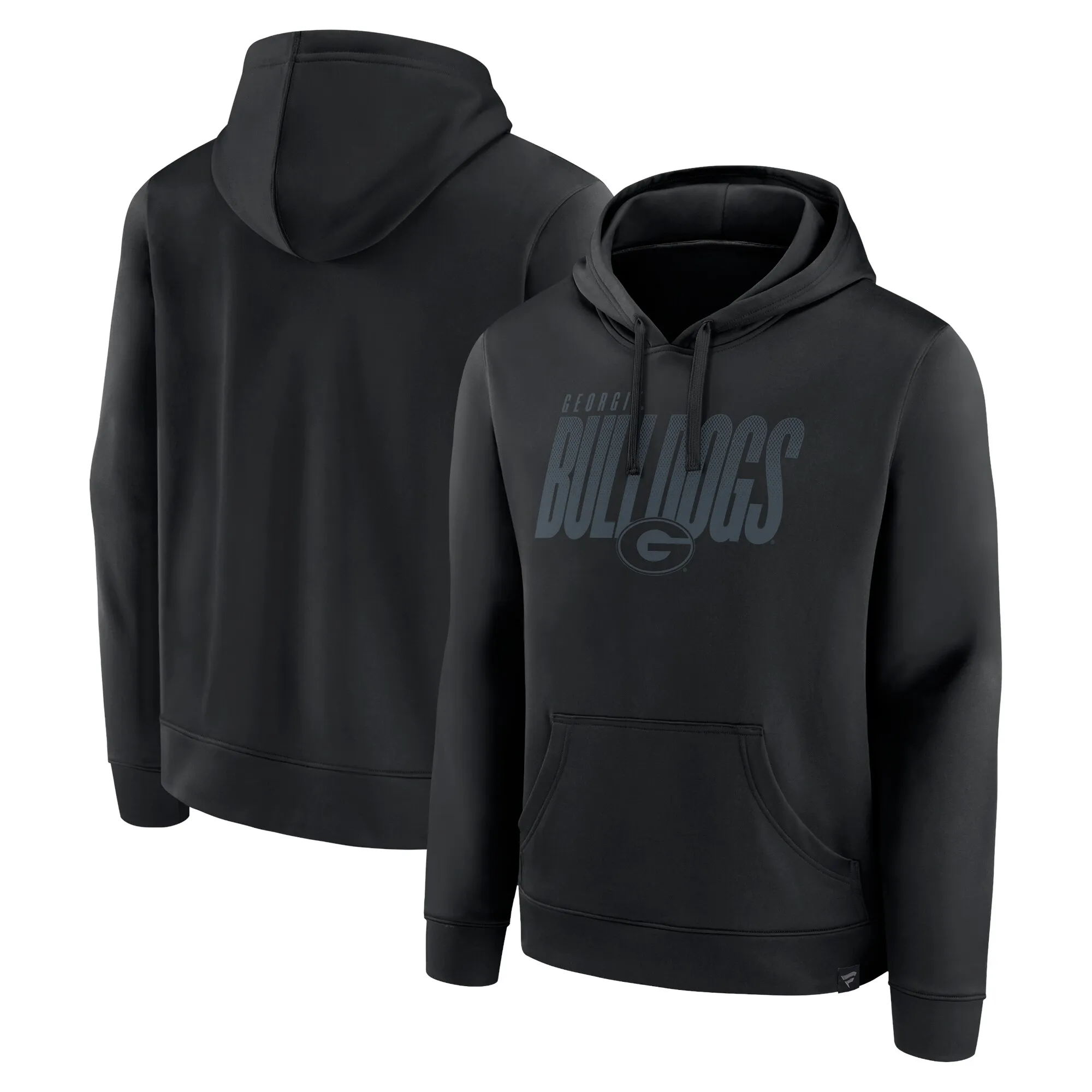 Men's Fanatics Black Georgia Bulldogs Blackout Pullover Hoodie