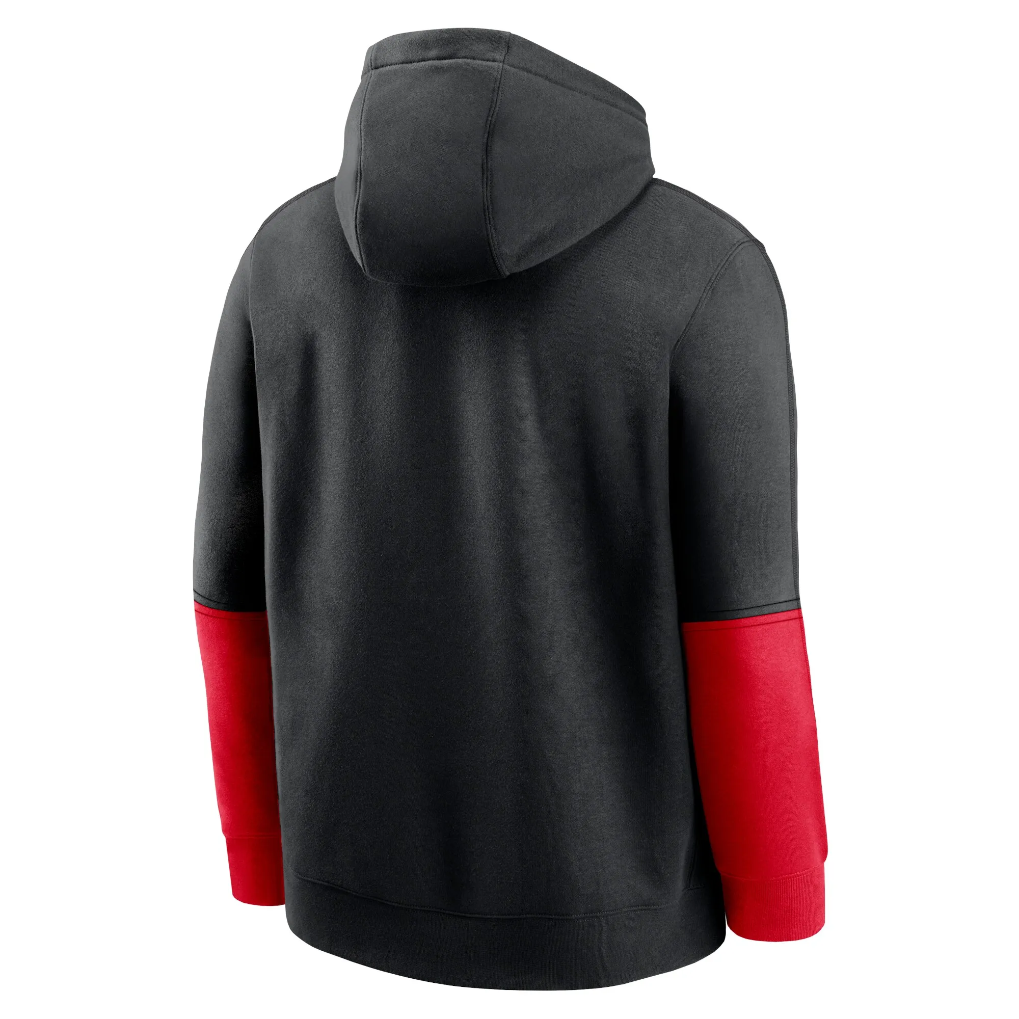 Men's Nike Black/Red Georgia Bulldogs 2024 Sideline Club Pullover Hoodie