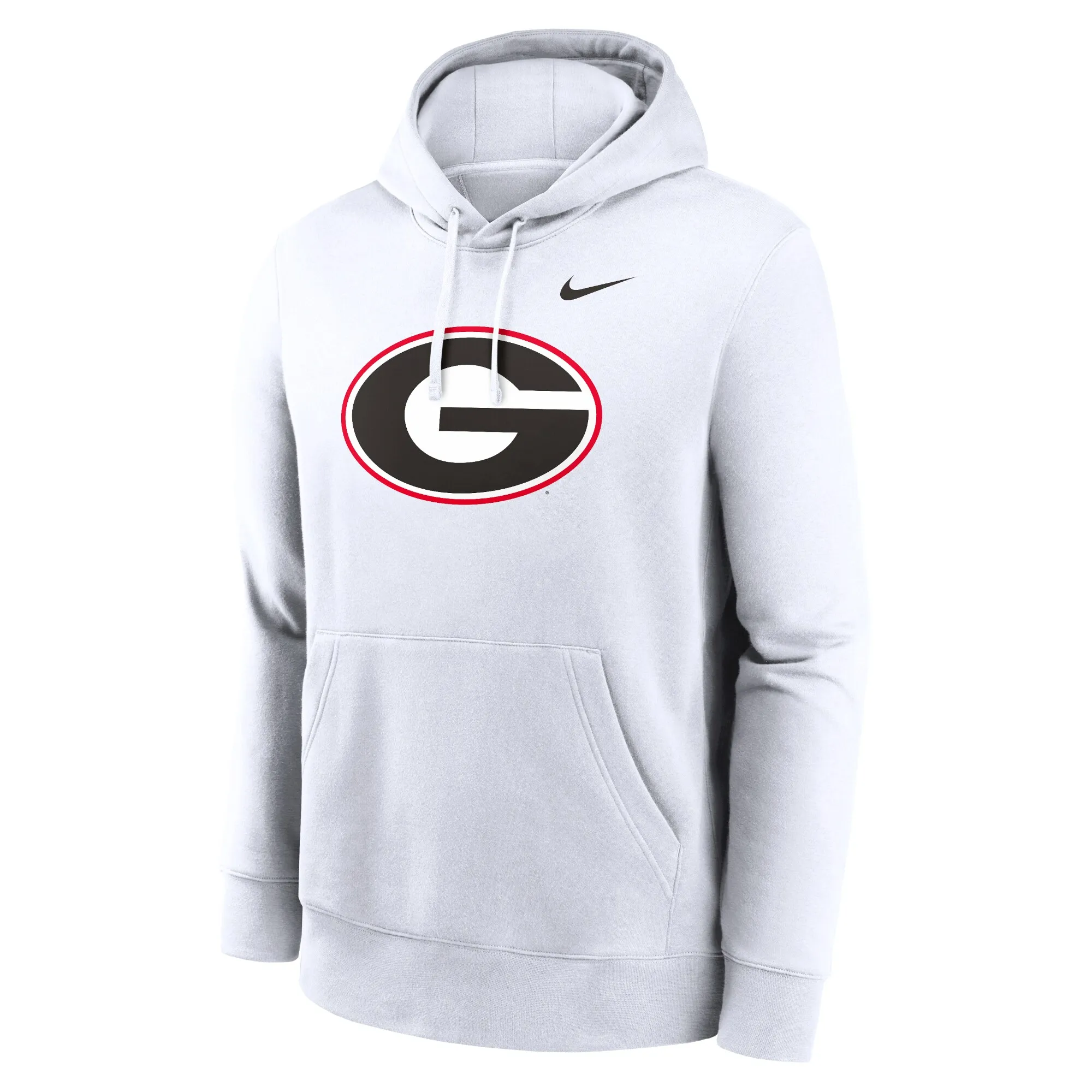 Men's Nike White Georgia Bulldogs Primetime Evergreen Club Fleece Pullover Hoodie