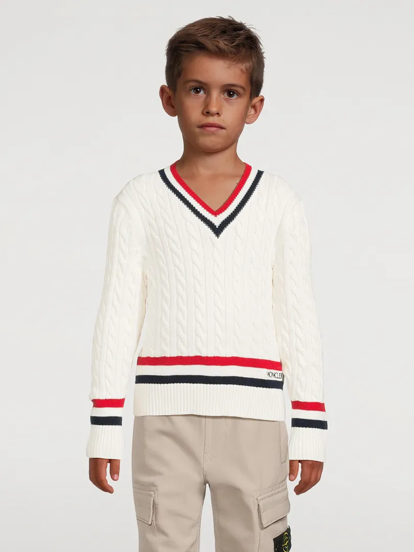 MONCLER Cotton V-Neck Sweater