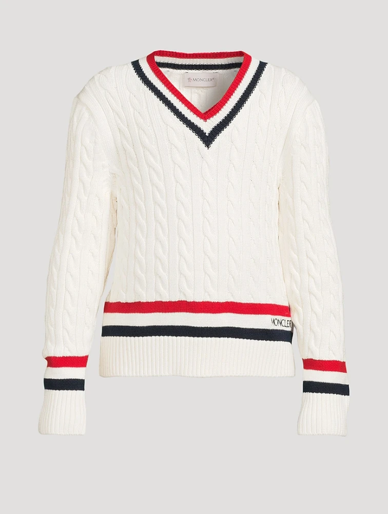 MONCLER Cotton V-Neck Sweater