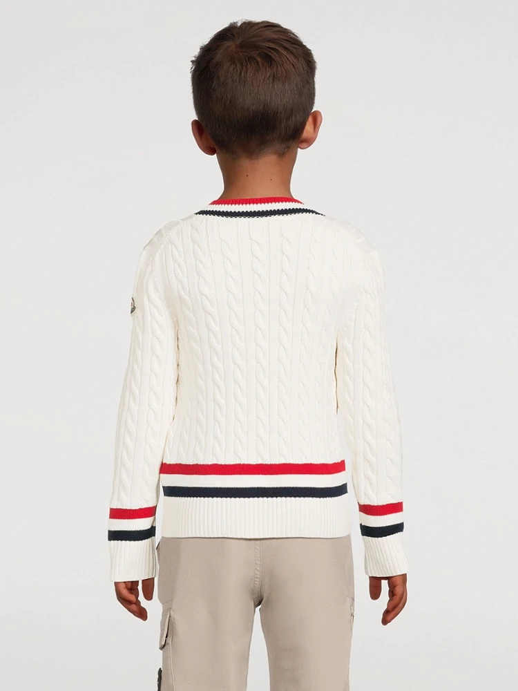 MONCLER Cotton V-Neck Sweater