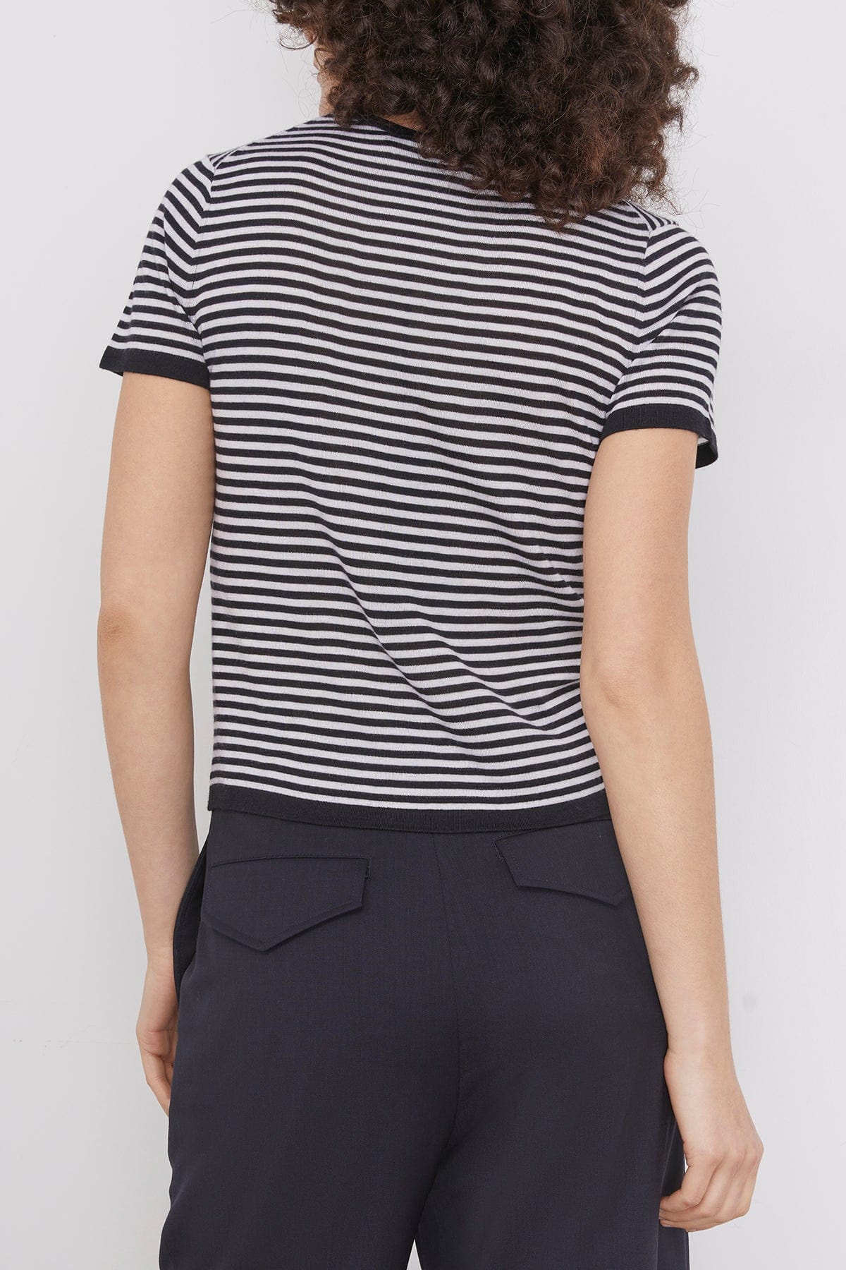 Nadette Sweater in Midnight/Ivory Stripe