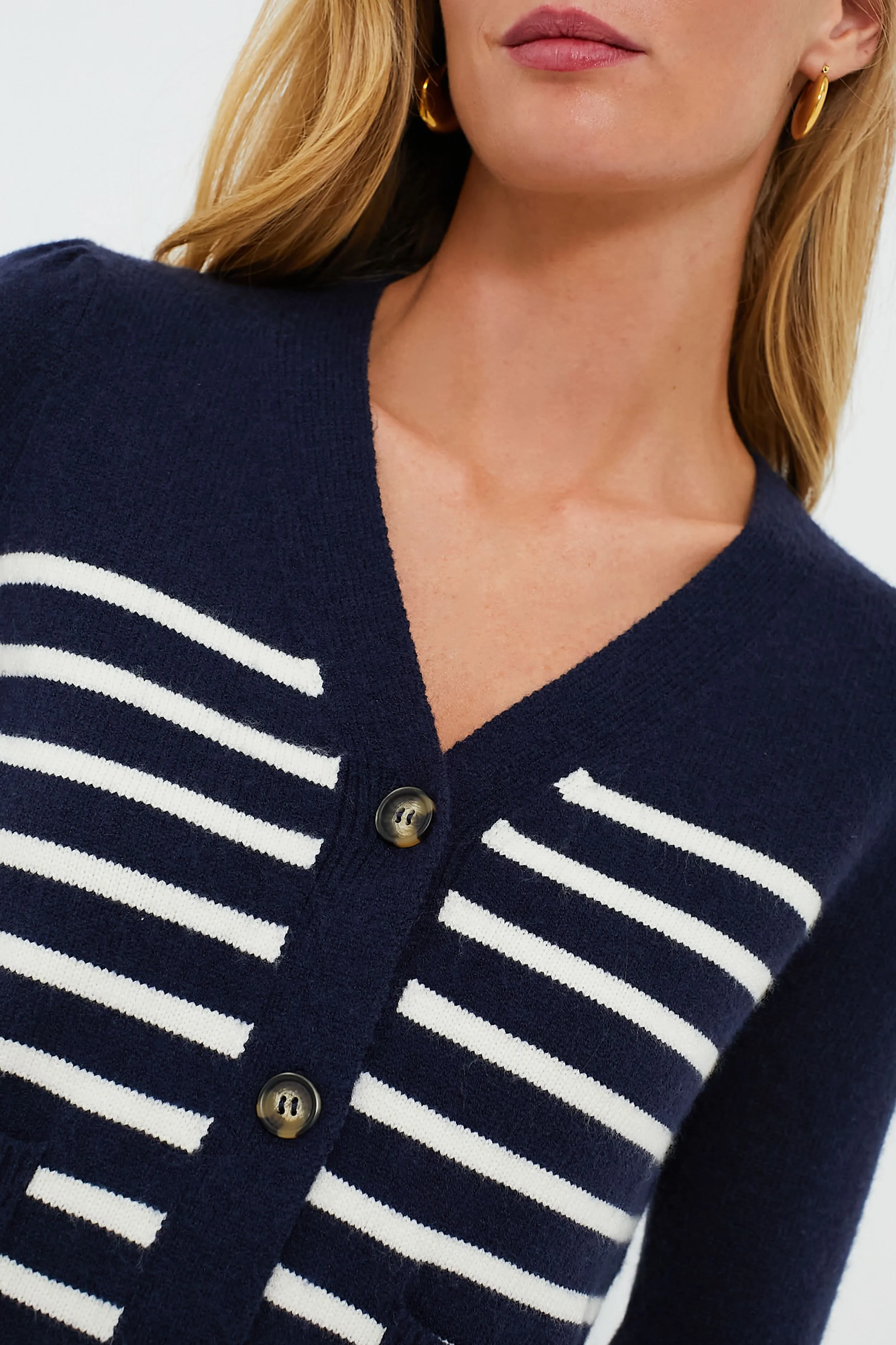 Navy and Ivory Nola Cardigan