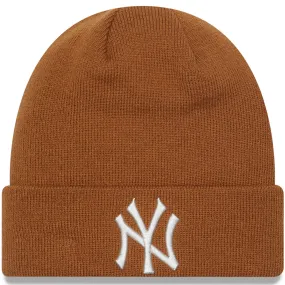 New Era New York Yankees MLB Cuff Beanie Hat - Brown