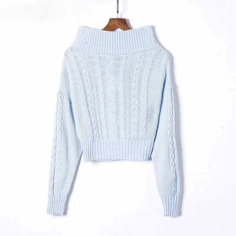 Off The Shoulder Ribbed Knit Sweater