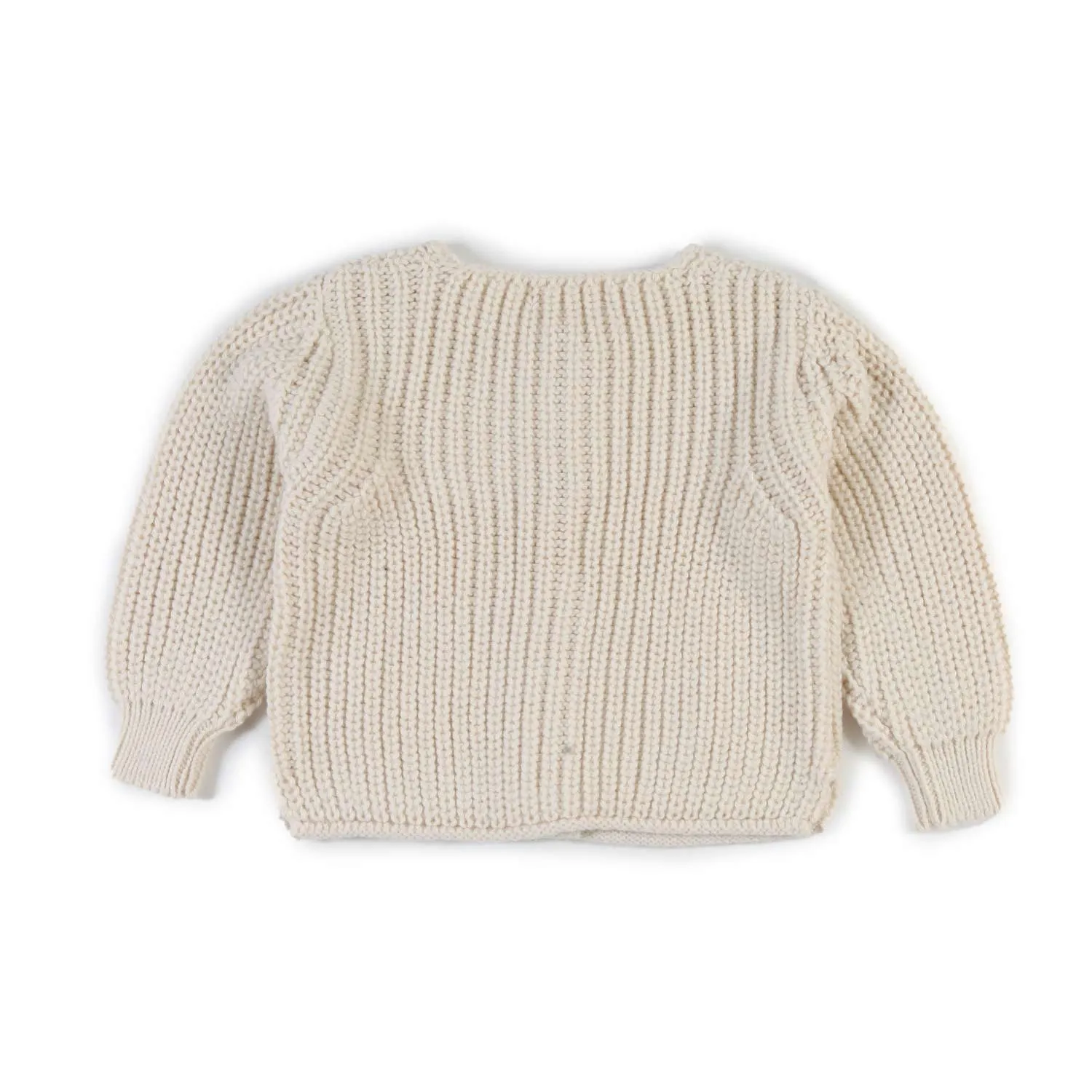 One More In The Family Delphine Cream Ecru Cardigan For Baby Girls