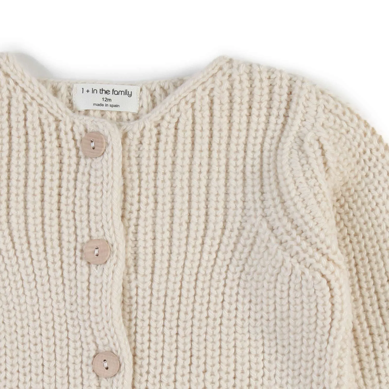 One More In The Family Delphine Cream Ecru Cardigan For Baby Girls