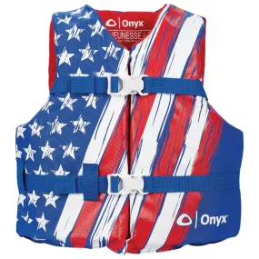 Onyx Nylon General Purpose Life Jacket - Youth - Stars & Stripes