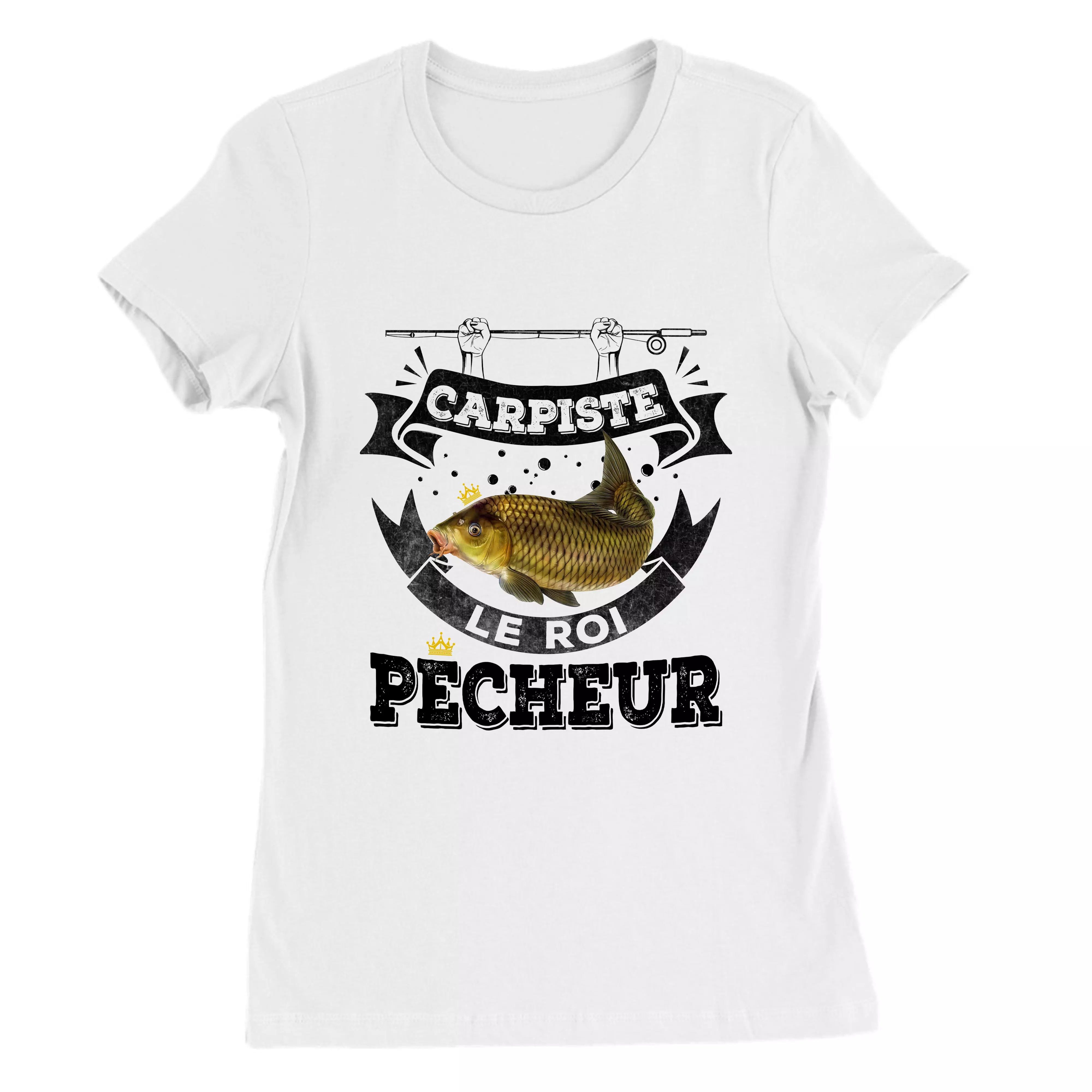 Pêcheur Carpiste, Cadeau Pour Pêcheur, Tee Shirt Homme et Femme, Carpiste Le Roi Pêcheur - CTS29042212