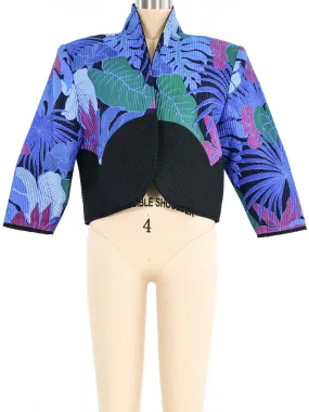 Quilted Floral Thai Silk Jacket