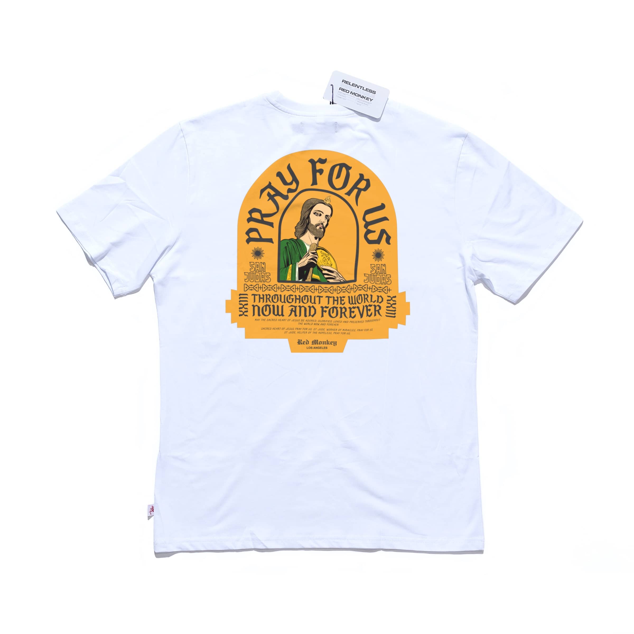 Red Monkey San Judas Tee - White