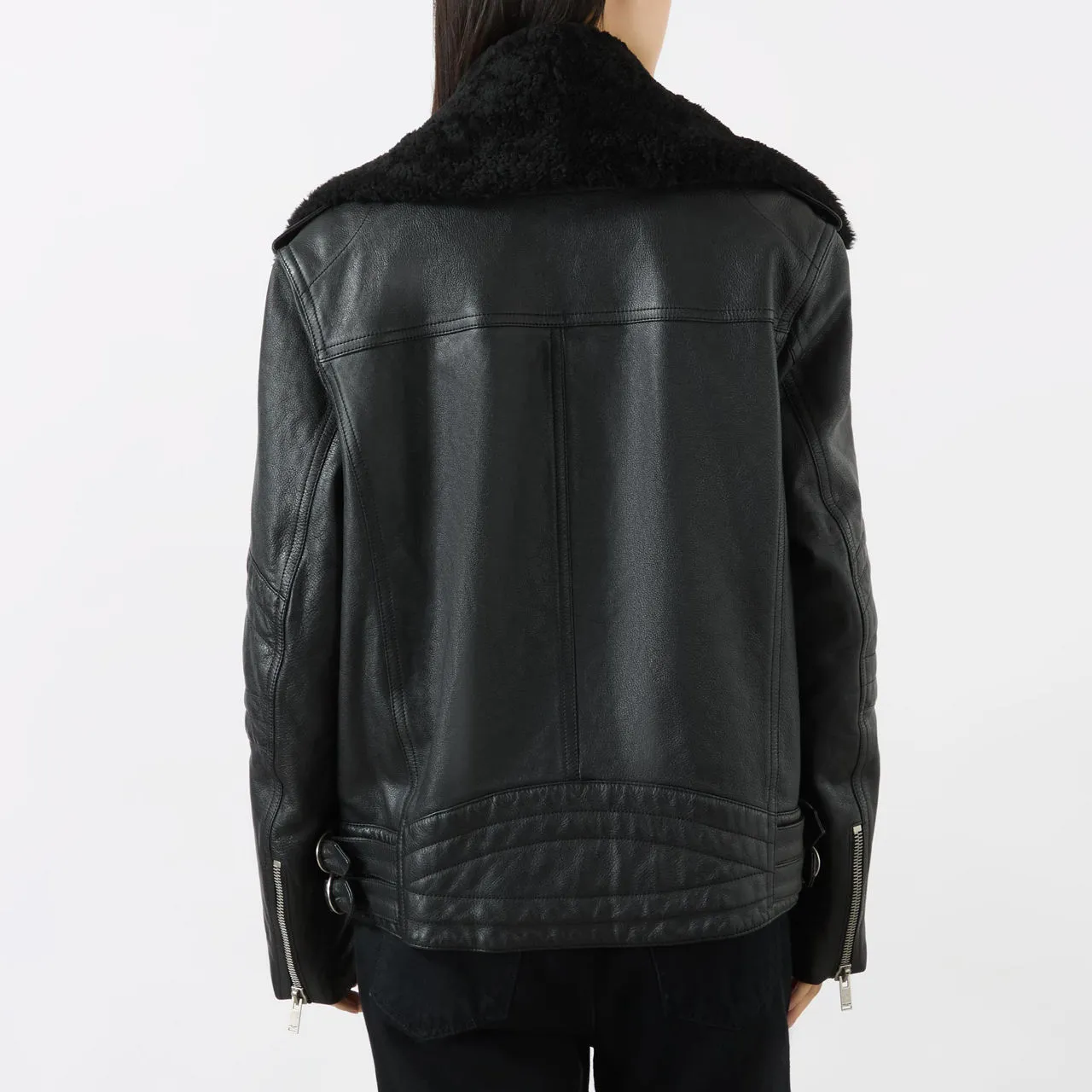 SAINT LAURENT Biker Leather Jacket - Noir