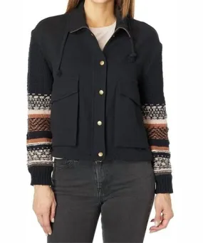 Saltwater Luxe Sweater Sleeve Snap Front Jacket