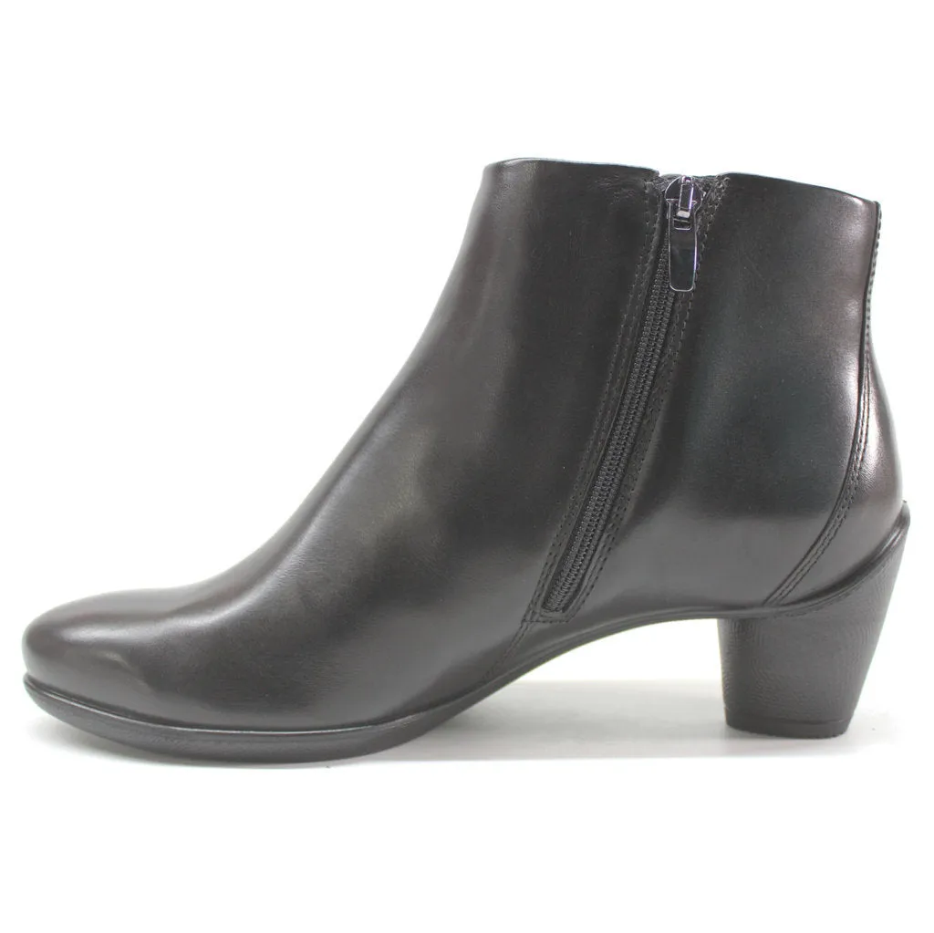 Sculptured 45 Full Grain Leather Women's Zip Up Ankle Boots