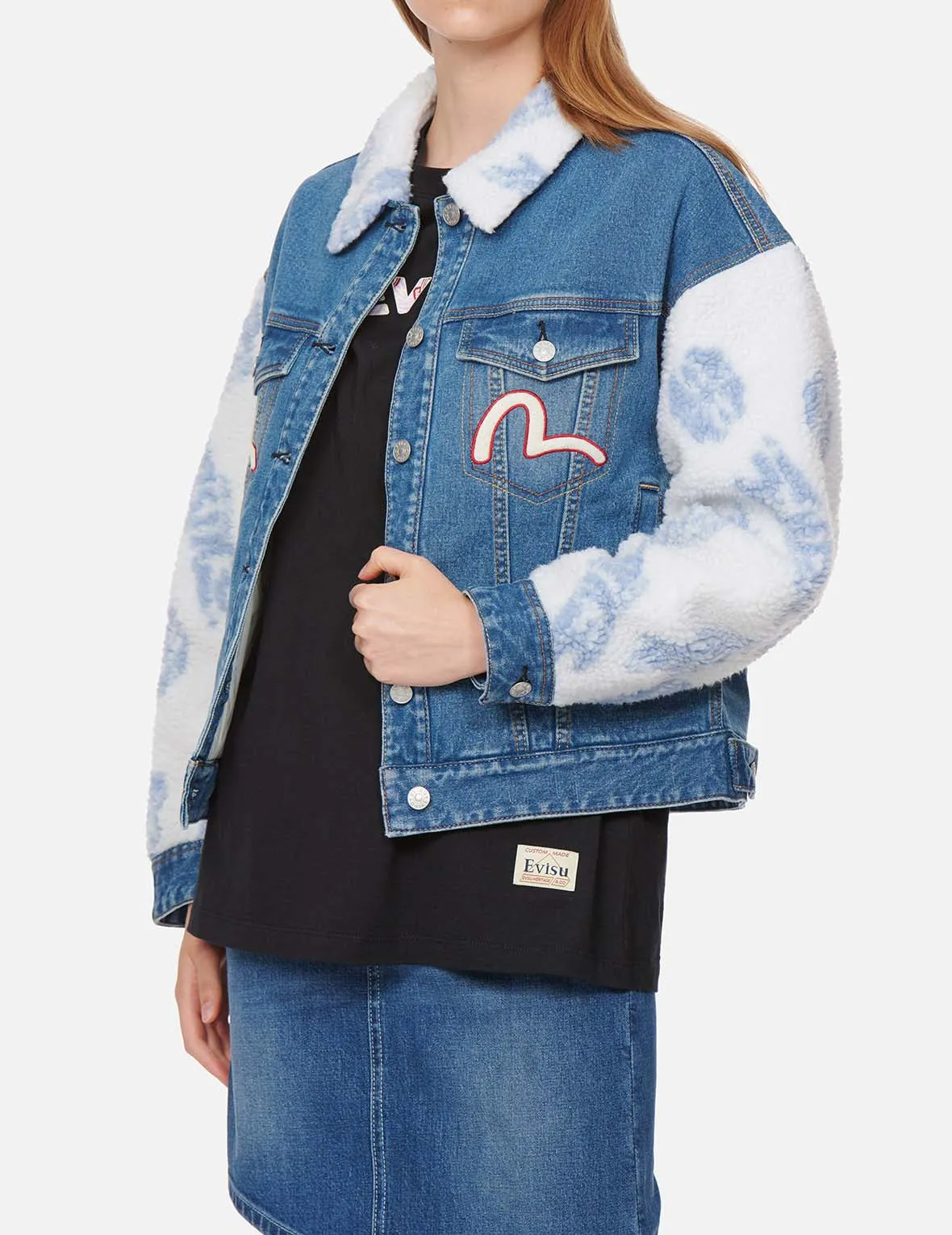 Sherpa Trimmed Denim Jacket