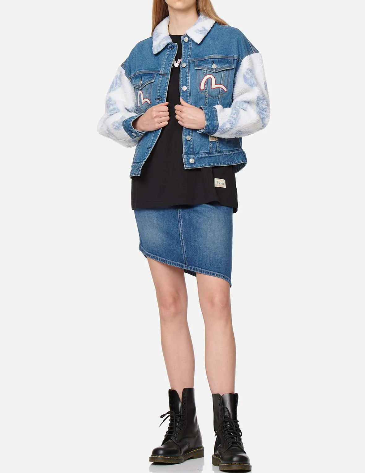 Sherpa Trimmed Denim Jacket